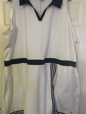 Livi Active White Tennis Dress with Black Trim